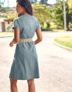 Robe Saharienne Boutonnée -Femmes Vêtements Magasin 501024 C01 zoomx vue3