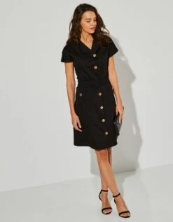 Robe Saharienne Boutonnée -Femmes Vêtements Magasin 501024 C03 zoomx vue3