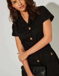 Robe Saharienne Boutonnée -Femmes Vêtements Magasin 501024 C03 zoomx vue4