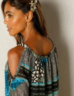 Robe En Voile Imprimée 12 Robe En Voile Imprimée -Femmes Vêtements Magasin 501058 C00 zoomx vue5