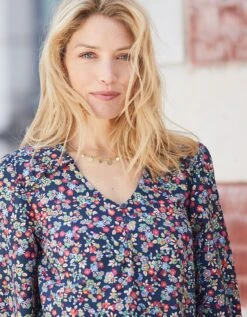 Robe évasée Imprimée Manches Longues 9 Robe évasée Imprimée Manches Longues -Femmes Vêtements Magasin 501084 C00 zoomx vue3