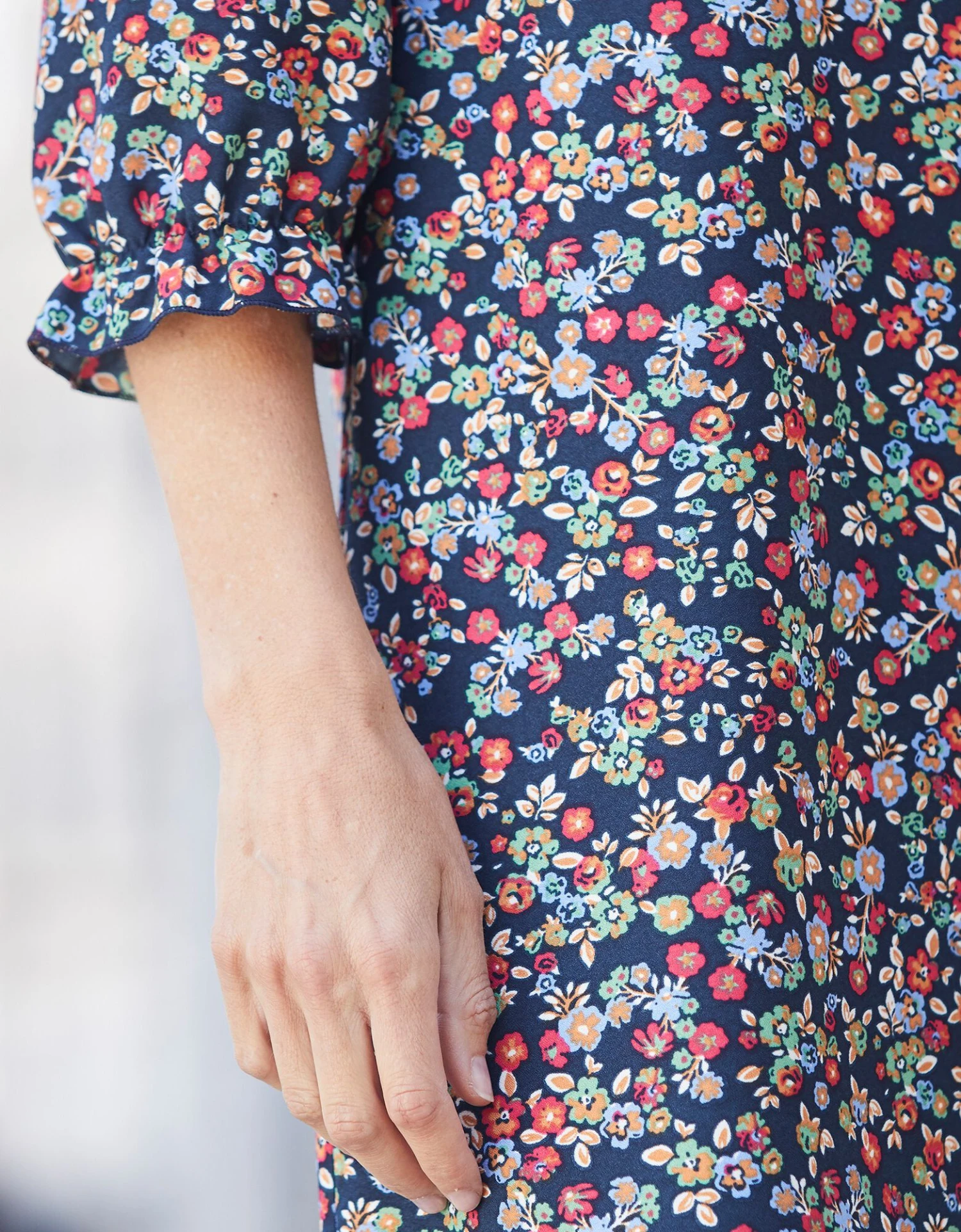 Robe évasée Imprimée Manches Longues 6 Robe évasée Imprimée Manches Longues – Image 4