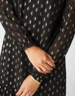 Robe En Voile Imprimé Doré -Femmes Vêtements Magasin 501110 C01 zoomx vue6