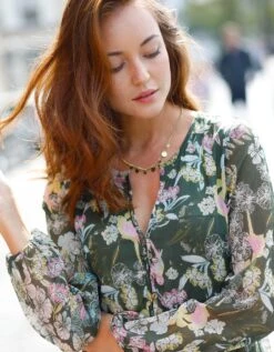 Robe Voile Imprimé Floral 10 Robe Voile Imprimé Floral -Femmes Vêtements Magasin 501138 C01 zoomx vue3