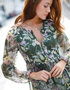 Robe Voile Imprimé Floral 12 Robe Voile Imprimé Floral -Femmes Vêtements Magasin 501138 C01 zoomx vue5