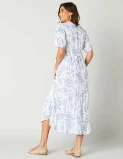 Robe Longue Volantée Imprimée -Femmes Vêtements Magasin 501156 C00 zoomx vue2