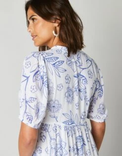 Robe Longue Volantée Imprimée -Femmes Vêtements Magasin 501156 C00 zoomx vue5