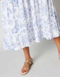 Robe Longue Volantée Imprimée -Femmes Vêtements Magasin 501156 C00 zoomx vue6