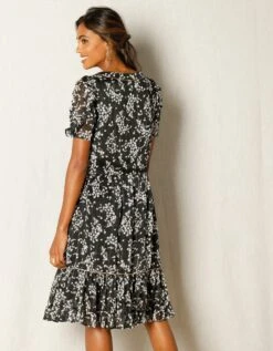 Robe Imprimé Floral, Voile Jacquard -Femmes Vêtements Magasin 501195 C00 zoomx vue3