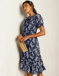 Robe Imprimé Floral, Voile Jacquard -Femmes Vêtements Magasin 501195 C02 zoomx vue5