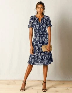 Robe Imprimé Floral, Voile Jacquard -Femmes Vêtements Magasin 501195 C02 zoomx vue6