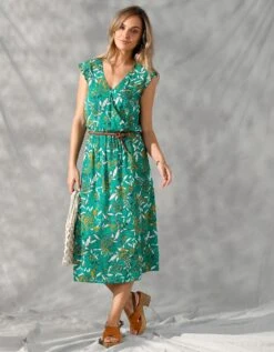 Robe Mi-longue Forme Cache-coeur Imprimée -Femmes Vêtements Magasin 501264 C00 zoomx vue5