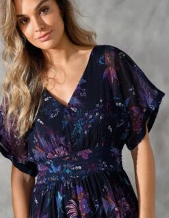 Robe Longue En Voile Imprimé -Femmes Vêtements Magasin 501444 C00 zoomx vue6