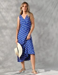 Robe Longue Sans Manches à Pois -Femmes Vêtements Magasin 501447 C00 zoomx vue5