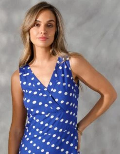 Robe Longue Sans Manches à Pois -Femmes Vêtements Magasin 501447 C00 zoomx vue6