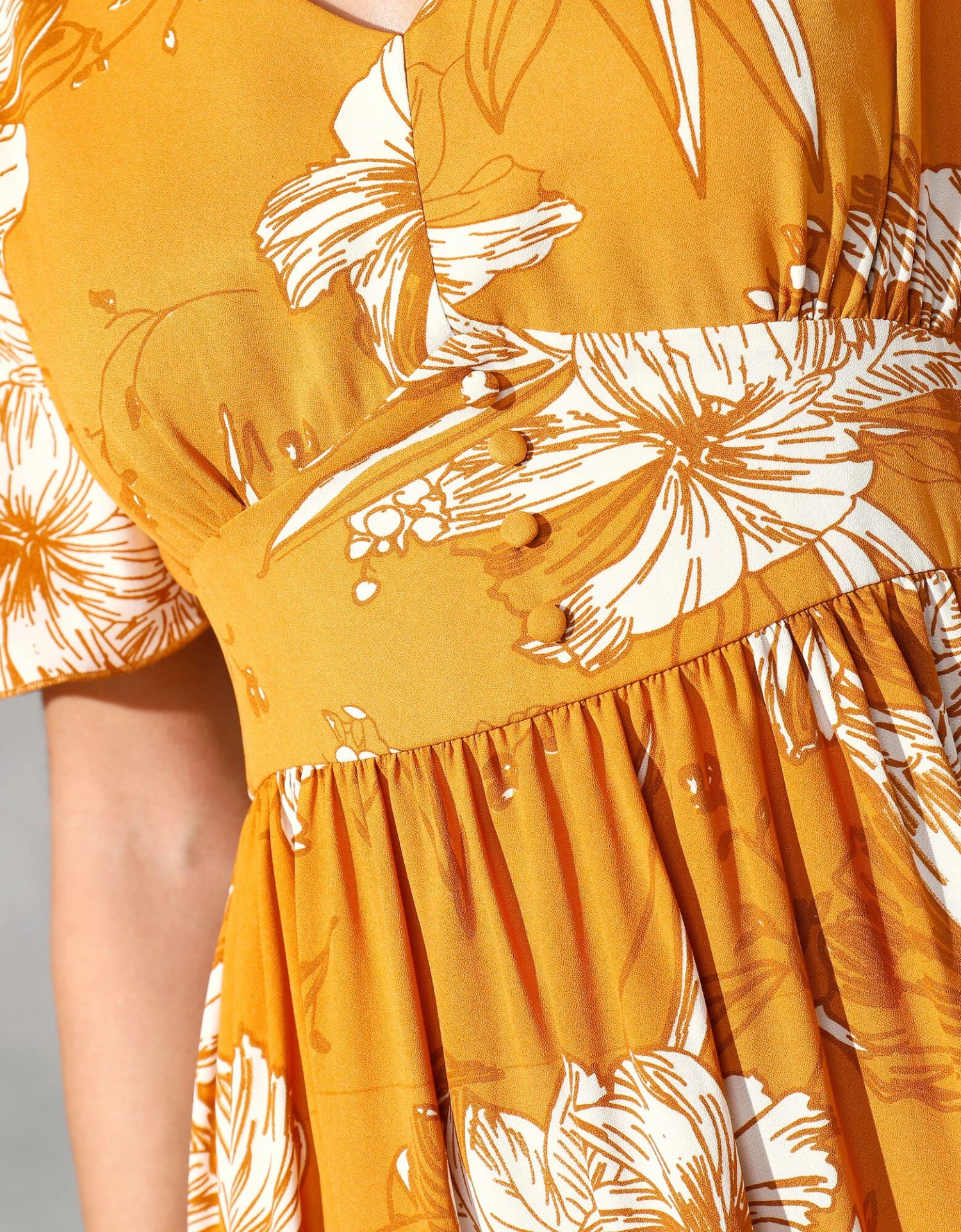 Robe Longue Imprimée, Manches évasées 9 Robe Longue Imprimée, Manches évasées – Image 7