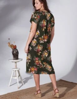 Robe Manches Courtes Imprimée -Femmes Vêtements Magasin 501455 C00 zoomx vue2