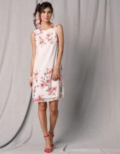 Robe Courte Sans Manches Voile Base Imprimée 15 Robe Courte Sans Manches Voile Base Imprimée -Femmes Vêtements Magasin 501490 C01 zoomx vue7