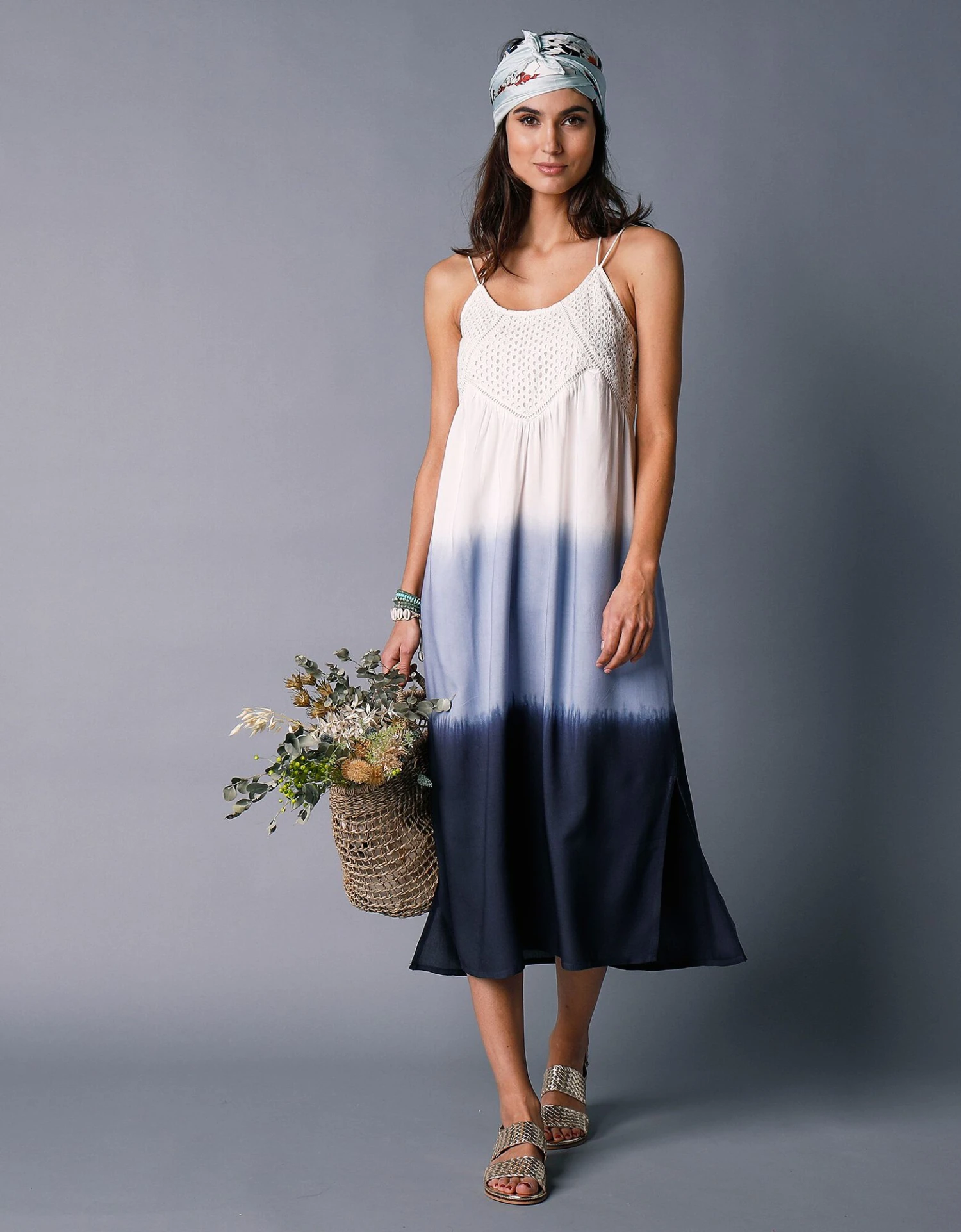 Robe Longue Tie And Dye Brodée 4 Robe Longue Tie And Dye Brodée – Image 2