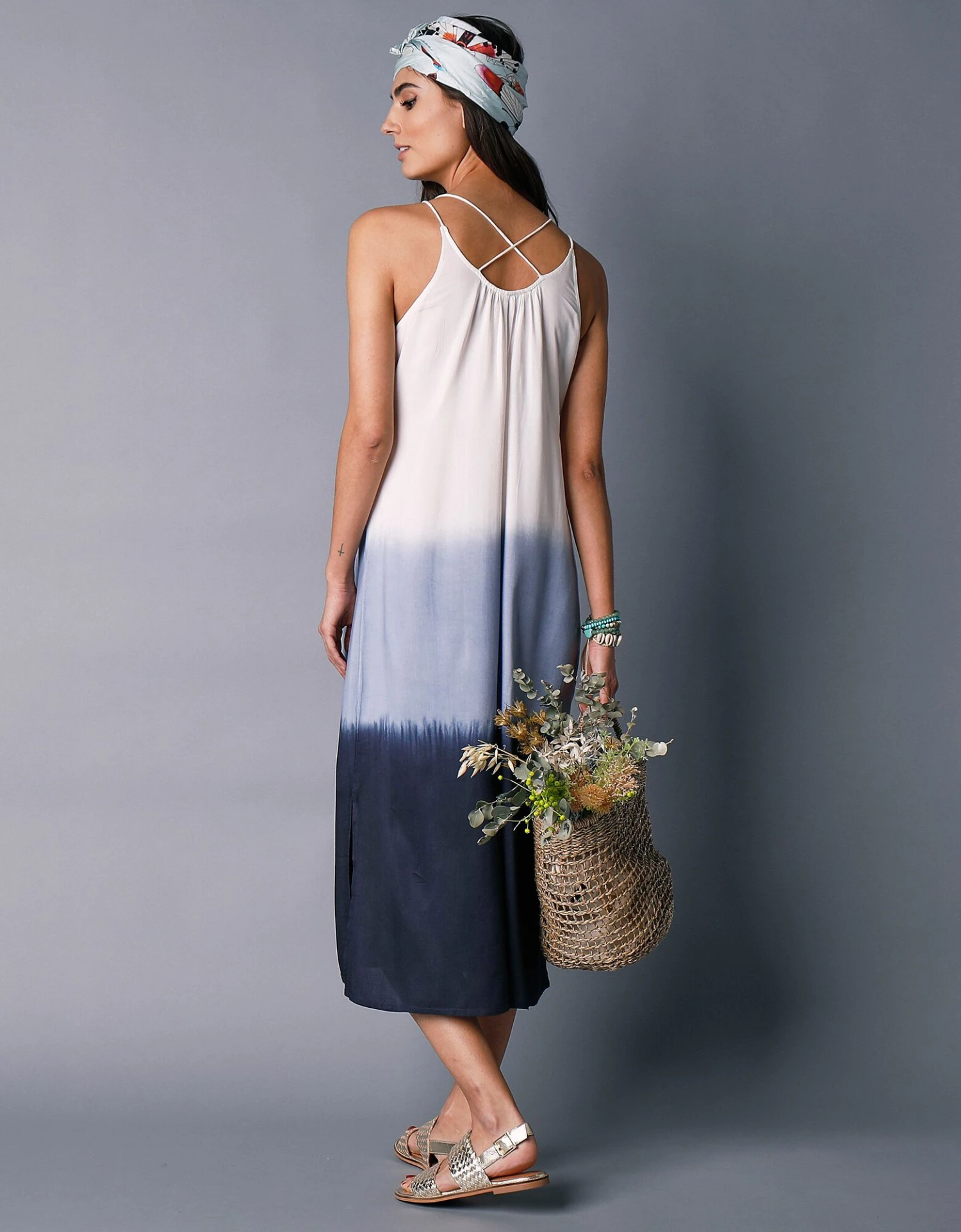 Robe Longue Tie And Dye Brodée 9 Robe Longue Tie And Dye Brodée – Image 7