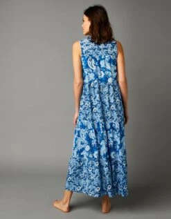 Robe Longue Sans Manches Imprimée Cachemire -Femmes Vêtements Magasin 501504 C01 zoomx vue2