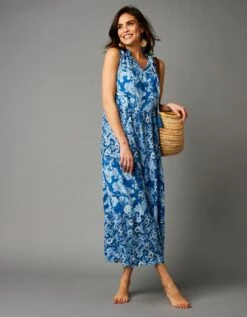 Robe Longue Sans Manches Imprimée Cachemire -Femmes Vêtements Magasin 501504 C01 zoomx vue4