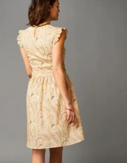 Robe Courte Plumetis Ceinturée Imprimée Cachemire -Femmes Vêtements Magasin 501515 C01 zoomx vue7