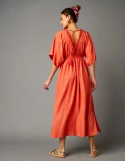 Robe Longue Fluide Décolleté Macramé -Femmes Vêtements Magasin 501522 C01 zoomx vue6