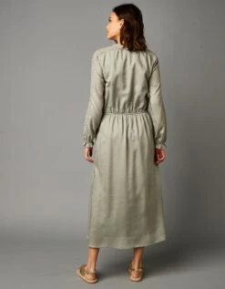 Robe Longue Unie Macramé Et Broderie Anglaise -Femmes Vêtements Magasin 501523 C01 zoomx vue6