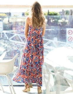 Robe Longue à Bretelles Imprimée -Femmes Vêtements Magasin 501525 C00 zoomx vue2