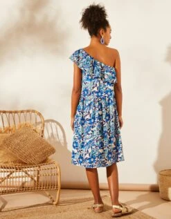 Robe Imprimée, One Shoulder -Femmes Vêtements Magasin 501530 C01 zoomx vue2