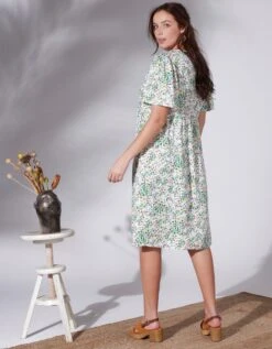 Robe Courte Imprimée Manches Courtes Papillon -Femmes Vêtements Magasin 501536 C00 zoomx vue2