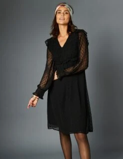 Robe Plumetis évasée Smockée -Femmes Vêtements Magasin 501546 C00 zoomx vue6