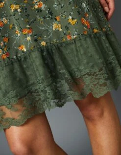 Robe Dentelle Manches 3/4 Imprimée -Femmes Vêtements Magasin 501548 C01 zoomx vue4