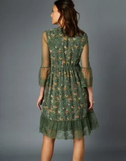 Robe Dentelle Manches 3/4 Imprimée -Femmes Vêtements Magasin 501548 C01 zoomx vue6