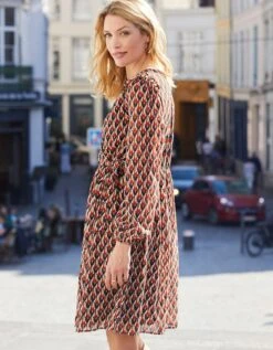 Robe Cache-coeur, Voile Imprimé -Femmes Vêtements Magasin 501596 C01 zoomx vue2