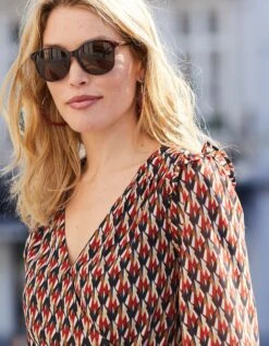 Robe Cache-coeur, Voile Imprimé -Femmes Vêtements Magasin 501596 C01 zoomx vue6