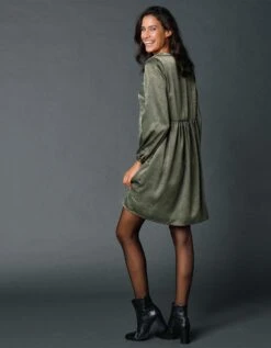 Robe Jacquard Col V -Femmes Vêtements Magasin 501645 C01 zoomx vue2