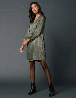 Robe Jacquard Col V -Femmes Vêtements Magasin 501645 C01 zoomx vue6