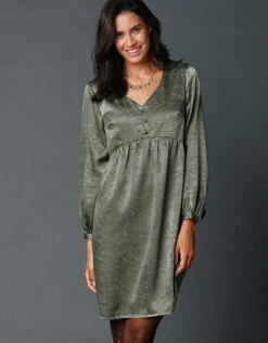 Robe Jacquard Col V -Femmes Vêtements Magasin 501645 C01 zoomx vue7