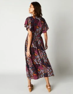 Robe Volantée Cache-coeur Imprimée, Crépon -Femmes Vêtements Magasin 501647 C01 zoomx vue2