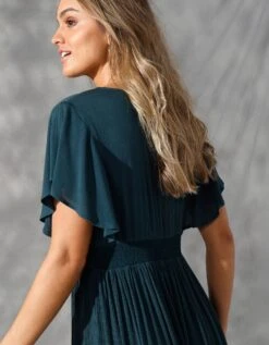 Robe Volantée, Crépon Léger -Femmes Vêtements Magasin 501651 C01 zoomx vue7