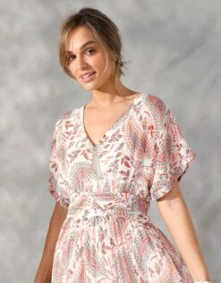 Robe Longue Voile Imprimé -Femmes Vêtements Magasin 501656 C01 zoomx vue4