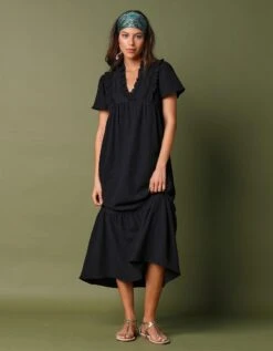 Robe Longue Encolure Fantaisie -Femmes Vêtements Magasin 501673 C01 zoomx vue4