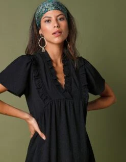 Robe Longue Encolure Fantaisie -Femmes Vêtements Magasin 501673 C01 zoomx vue5