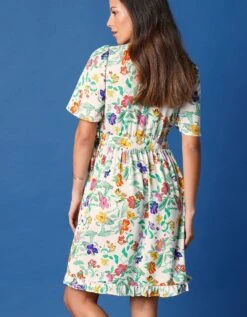 Robe Portefeuille Imprimée Manches Courtes -Femmes Vêtements Magasin 501676 C01 zoomx vue3