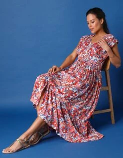 Robe Longue Imprimée Sans Manches -Femmes Vêtements Magasin 501678 C01 zoomx vue4