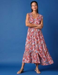 Robe Longue Imprimée Sans Manches -Femmes Vêtements Magasin 501678 C01 zoomx vue5