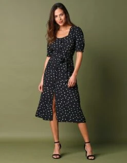 Robe Imprimée à Pois -Femmes Vêtements Magasin 501707 C02 zoomx vue2
