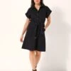 Robe Chemisier Unie -Femmes Vêtements Magasin 501708 C00 zoomx